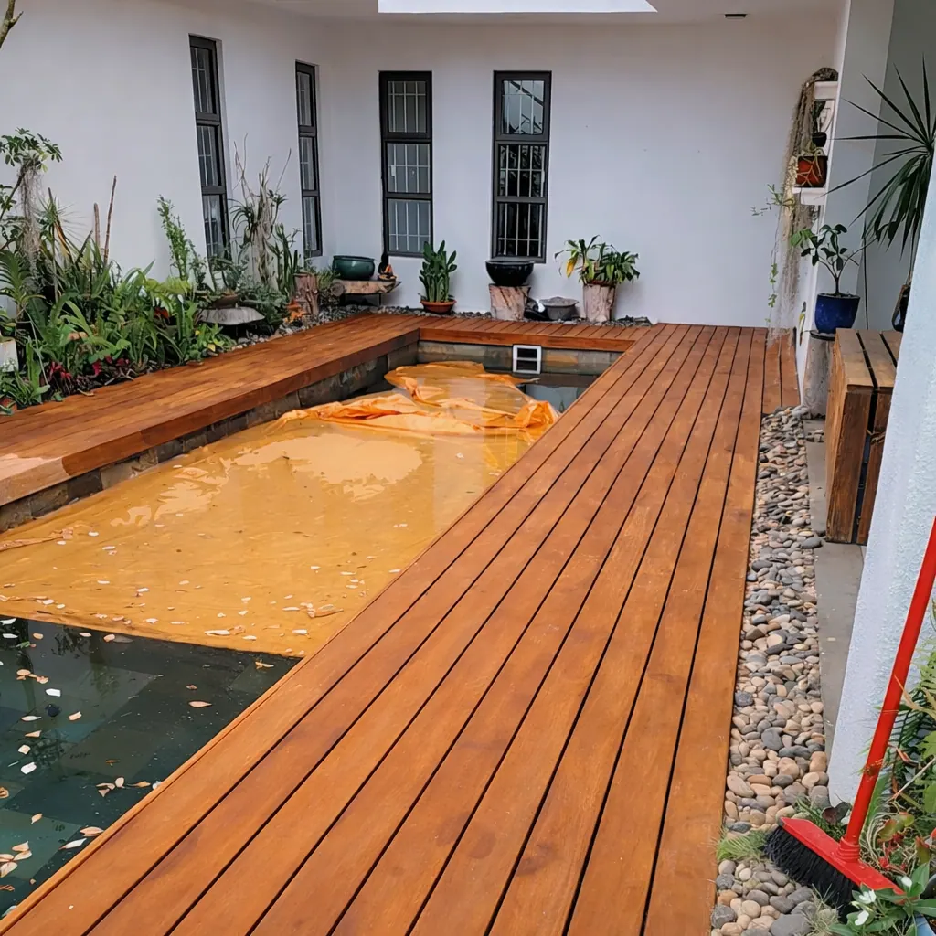 Poolside Timber Deck in Mauritius